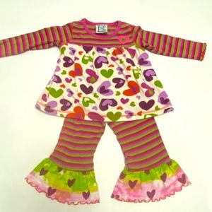 Boutique NWT heart swing pant set
